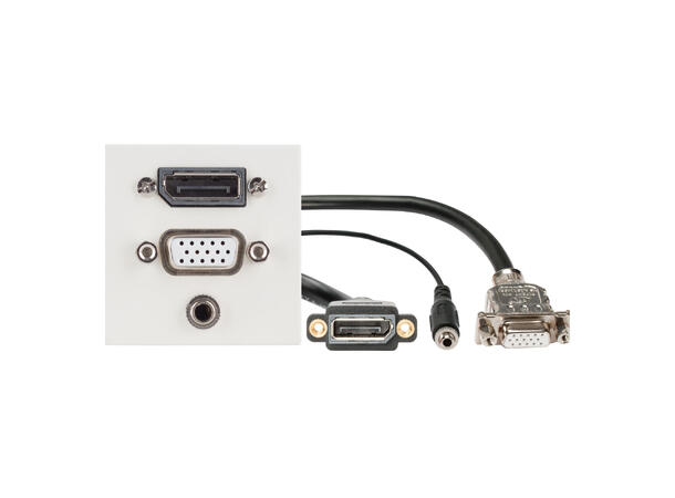 SOMMER W45W-4075 SYSWALL45 Modul Hvit. VGA/DisplayPort/MJ. Kabel ut
