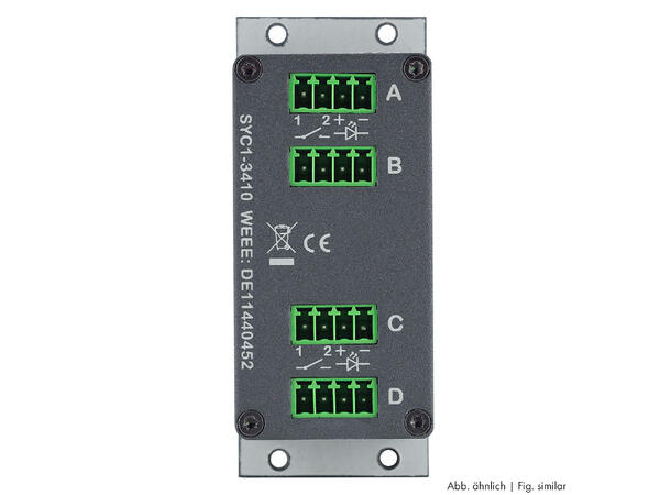 SYSBOXX SYC1-3410-9010 Frontpanel 4 knapper, Hvit, Phoenix
