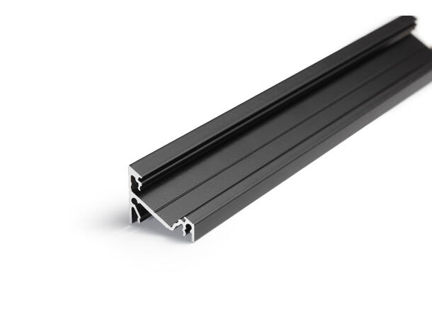 TOPMET Aluprofil CORNER14_F 24x19,4mm 2m, Sort, Opal diffusor