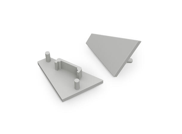 TOPMET Aluprofil CORNER14_F 24x19,4mm 2m, Sort, Opal diffusor