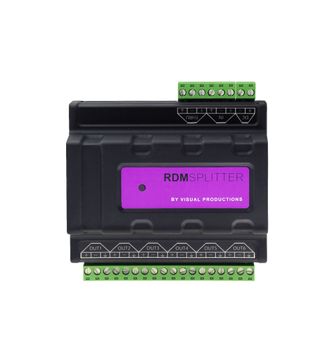 VISUAL PRODUCTIONS RDM Splitter DIN Rail DMX/RDM splitter/booster