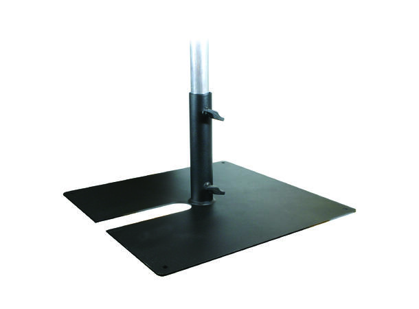 DOUGHTY baseplate for Ø48mm rør Sort