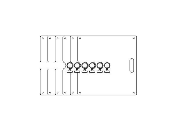 DOUGHTY baseplate for Ø48mm rør Sort