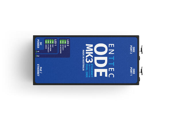 ENTTEC ODE Mk3 DMX Converter 2 x Univers, Art-RDM, PoE, 12 - 24V