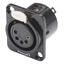 HICON HI-X5DF-M 5-pin XLR hun chassis Sort. D-panel