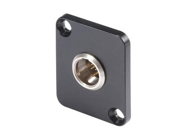 HICON HI-XMDM4 4-pin Mini XLR han D-panel. Loddetilkobling