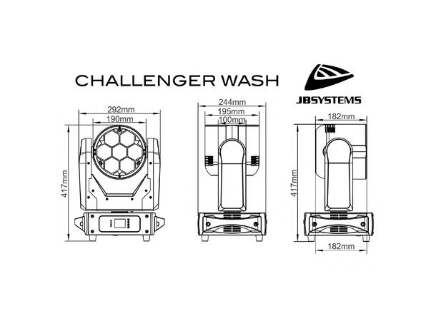 JB systems Challenger Wash 7 x 40W 7x40W LED wash