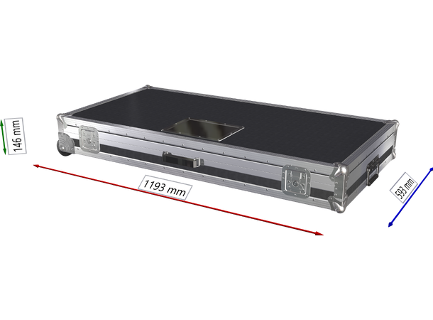 KAGU Flightcase for 16stk Lucenti ledbar 1193 x 146 x 593mm (BxHxD)