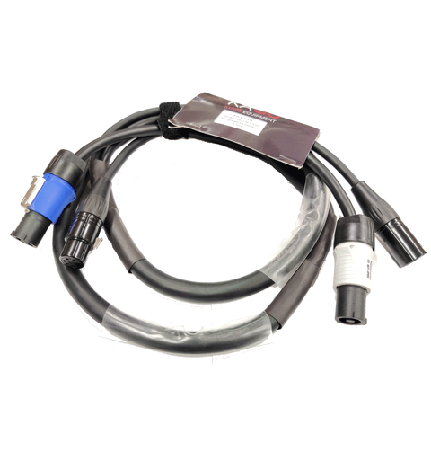 KAGU Hybridkabel DMX, XLR/Powercon 3 x 1.5mm², XLR M/F 5pin, Powercon  B/G