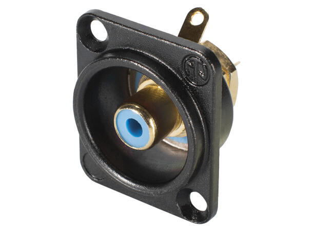 NEUTRIK NF2D-B6 RCA hun D-panel Blå fargering. Loddetilkobling