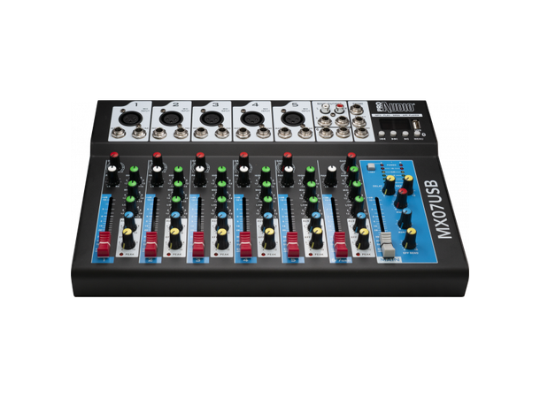 PROAUDIO MX07USB Kompaktmikser 7 inn / 2ut, mediespiller & bluetooth
