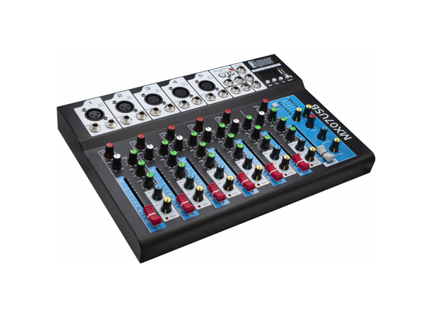 PROAUDIO MX07USB Kompaktmikser 7 inn / 2ut, mediespiller & bluetooth