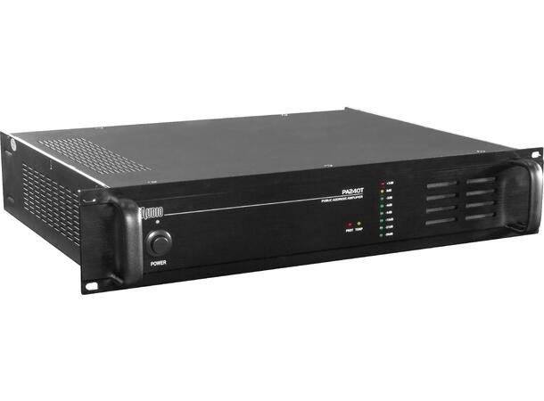 PROAUDIO effektforsterker 1 kanal 240W Lavohmig eller 100V. 19"/2U