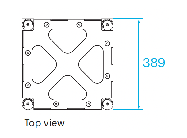 PROLYTE BOX-40V Boxcorner HD Platehjørne, Alu, U/Koblinger