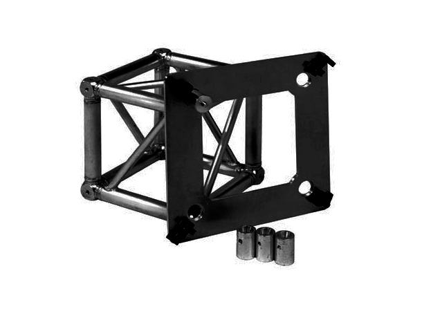 PROLYTE BOX-40V Boxcorner attachment Firkant, Sort, 10,5cm U/Boltesett