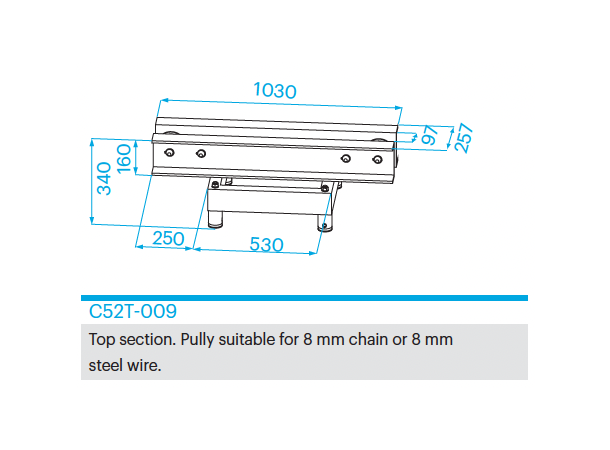 PROLYTE CT-Tårn Toppstykke C52T-009 Alu for C52T-Truss