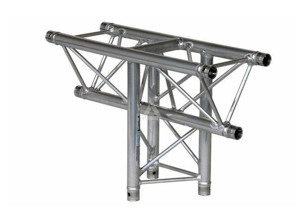 PROLYTE E20D-C018 Trekant hjørne 3-Veis T, Alu, Ø32x1,5mm, Vertikal Ned