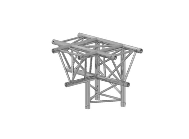 PROLYTE H40D-C020 Trekant hjørne 4-Veis T, Alu, Ø48x3mm, Ned