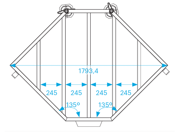 PROLYTE MPT-Tårn Ballastramme MPT-005 1000kg, Alu for Mpt Tårn