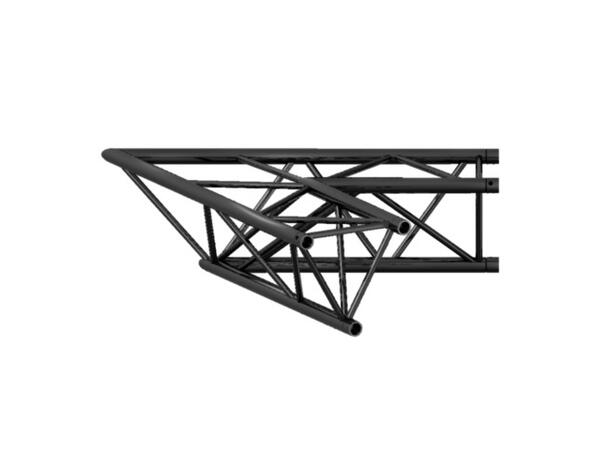 PROLYTE X30D-C002 Trekant hjørne 2-Veis 60°, Sort, Ø51x2mm