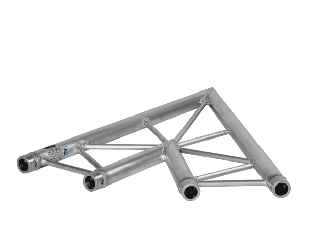 PROLYTE X30L-C001F Stige hjørne 2-Veis 45°, Alu, Ø51x2mm, Liggende