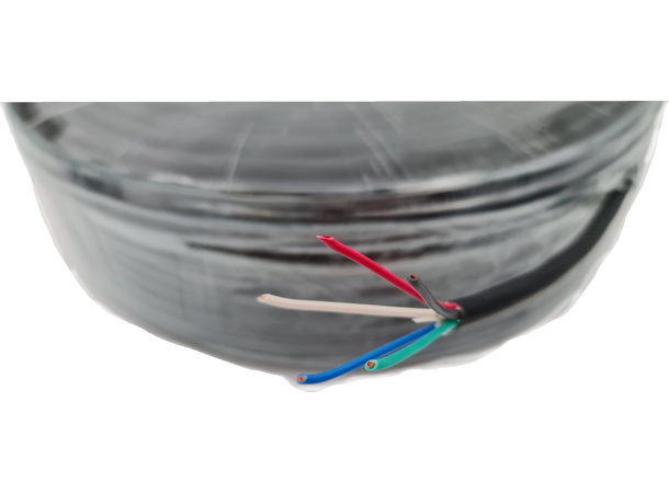 SBL 5-leder kabel, 5 x 0.55mm2 100m, Sort. For LED strip etc.