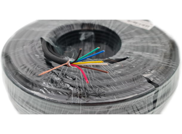 SBL 7-leder kabel, 7 x 0.55mm2 100m, Sort. For LED strip etc.