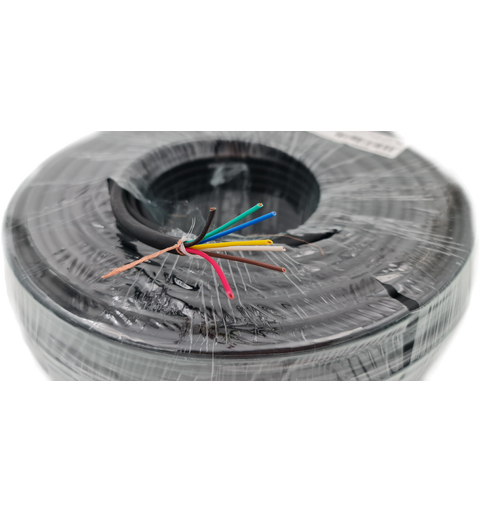 SBL 7-leder kabel, 7 x 0.55mm2 100m, Sort. For LED strip etc.