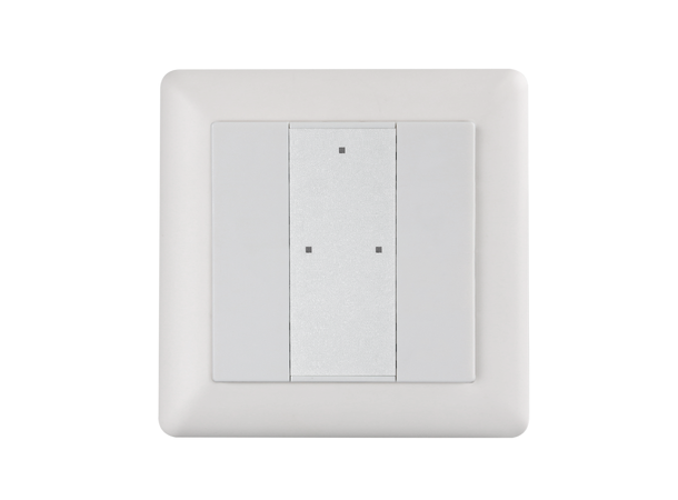 SBL KNX panel med 2 knapper Switch og dim. Glasspanel