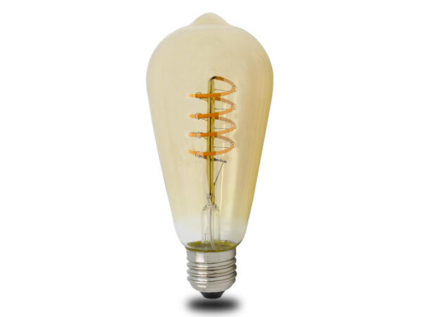 SBL LED filament pære E27, 4W. 2200K Ra>95. Ø58mm x H 128mm. Amber glass