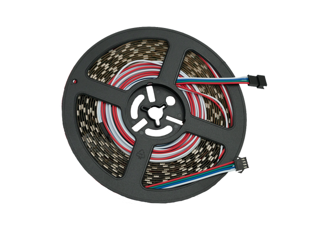 SBL LED strip RGB 60 LED/m Pixelkontroll 5m, 10mm sort PCB,  24V. BPR, §S