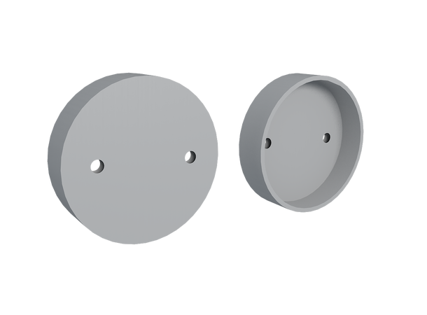 SBL endekappe for Ø30 mm profil Grå. Par