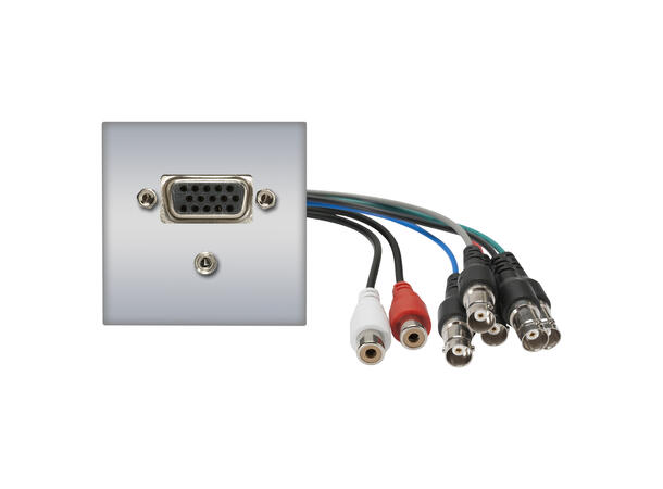 SOMMER W45S-1256 SYSWALL45 Modul Sølvgrå. VGA/3.5mm Minijack. Kabel ut