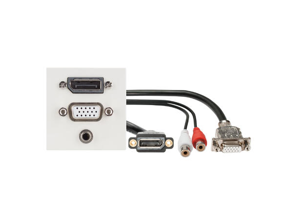 SOMMER W45W-4086 SYSWALL45 Modul Hvit. VGA/DisplayPort/MJ. Kabel ut