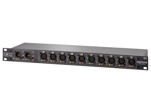 SRS DSR10AB-5 10-kanal DMX splitter 5-pin DMX. A/B inngang