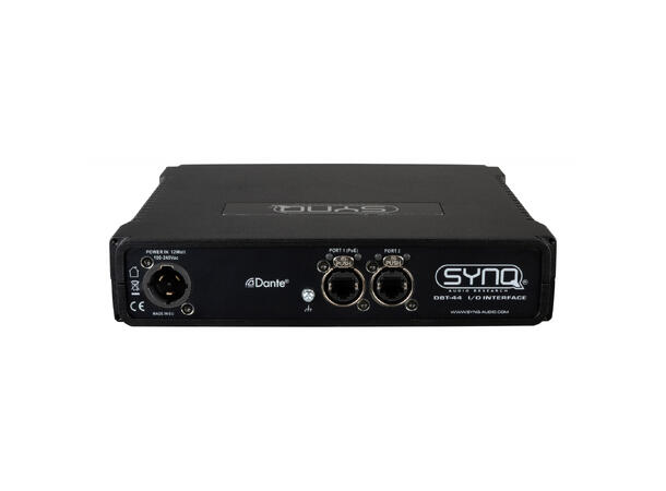 SYNQ DBT-44 Dante Audio bridge 4 x XLR inn,4  x XLR ut, 8 x 8 Matrix