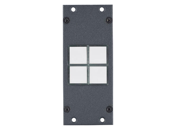 SYSBOXX SYC1-3421 Frontpanel 4 knapper, Antrasitt, RJ45