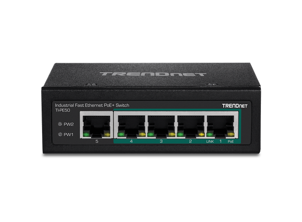 TRENDNET TI-PE50 PoE Switch, 5 porter Uadministrert, 100mbps, 90W