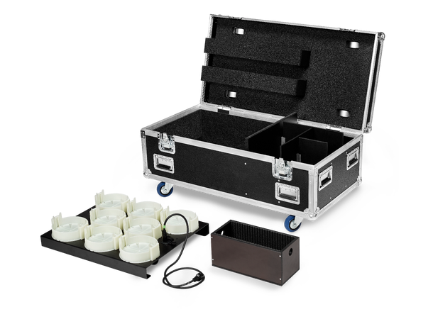 ASTERA Flightcase for 8 Lamper Passer AX9 & Quikspot, NB!Uten ladeplate