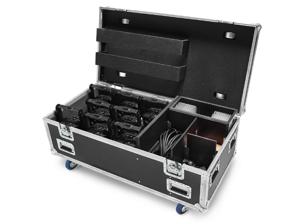 ASTERA Flightcase for 8 Lamper Passer AX9 & Quikspot, NB!Uten ladeplate