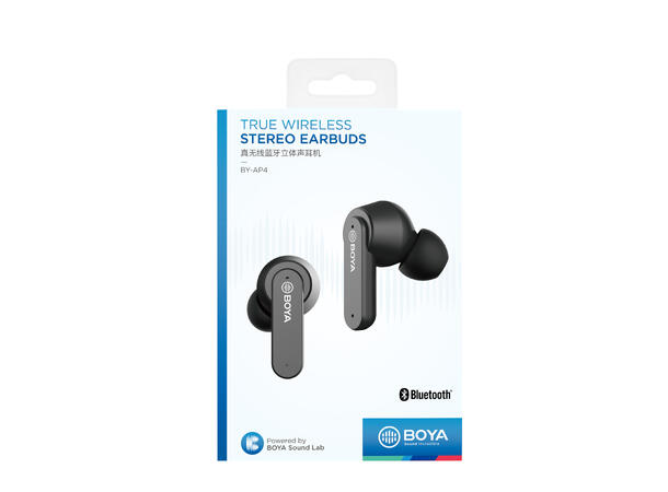 BOYA BY-AP4 trådløse ørepropper Sort. Bluetooth 5.0