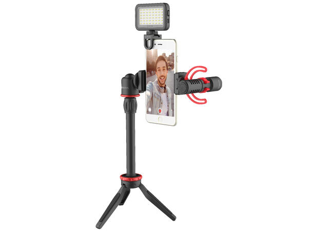 BOYA BY-VG350 Livestream Kit Mikrofon, LED lys og stativer