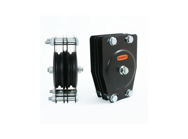 DOUGHTY blokk, 2-spor 100mm SWL 150Kg