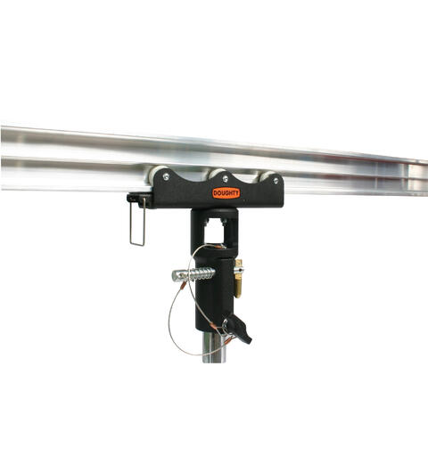 DOUGHTY vogn for studio rail m/28mm hun 6 Hjul. SWL 100Kg