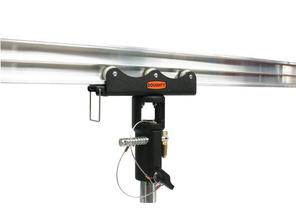DOUGHTY vogn for studio rail m/28mm hun 6 Hjul. SWL 100Kg