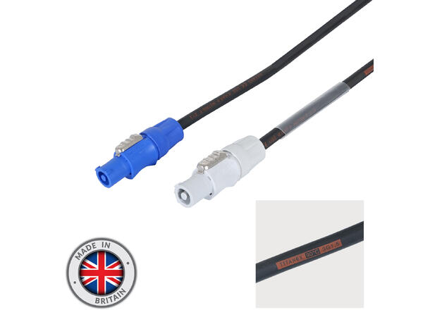 ELUMEN8 Powercon Blå/Grå Linkkabel 10m 1.5mm2, H07RN-F