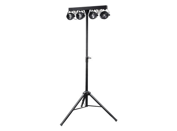 EQUINOX Microbar COB System Lyspakke 4 x 20W RGB LED. Stativ og bag inkludert