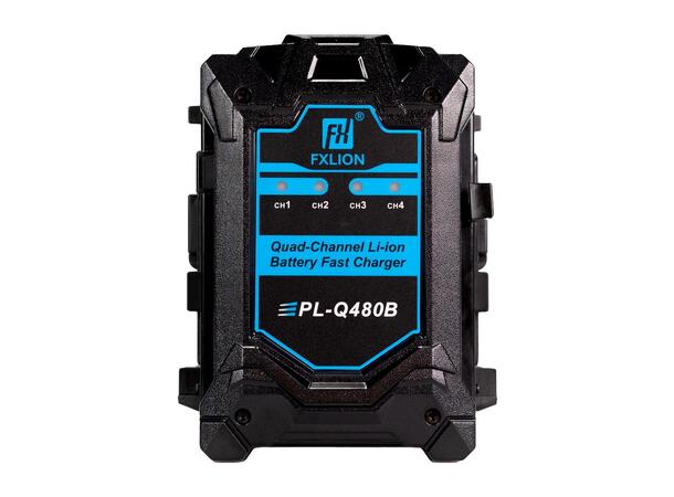 FXLION PL-Q480B quad V-Lock hurtiglader 4 x 16.8V, 4A