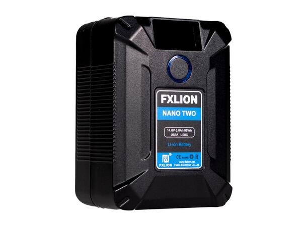 FXLION V-lock Nano Two batteri 14.8V, 98Wh. D-tap, USB-A, USB-C inn/ut
