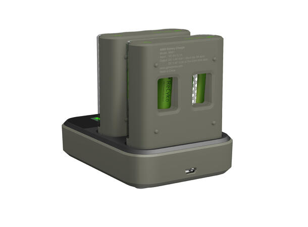 GP ReCyko 2x Speed-lader M451 (USB) Inkl. 8x AA 2600mAh NiMH-batterier